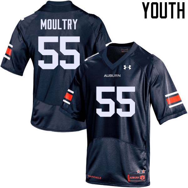 Youth Auburn Tigers #55 T.D. Moultry College Football Jerseys Sale-Navy - Click Image to Close